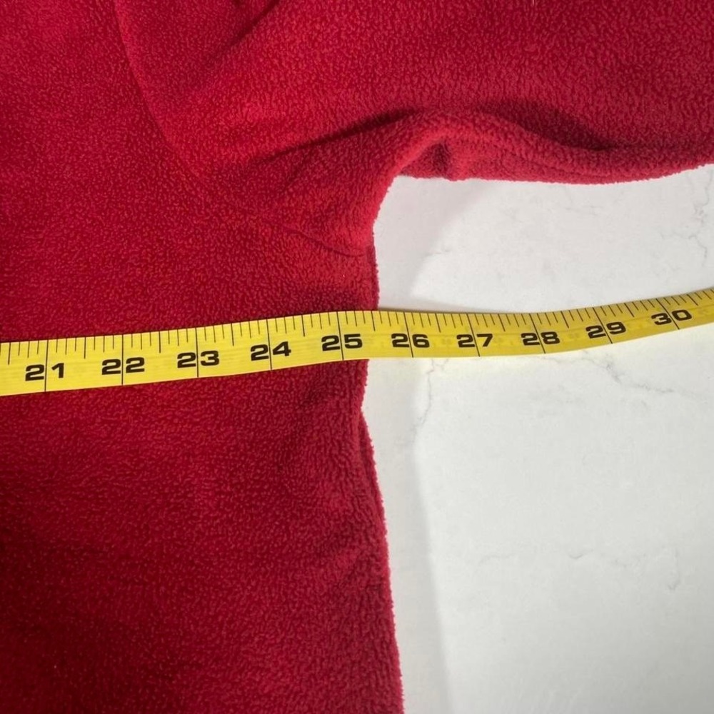 Vintage Disney Store Mickey Mouse Red Fleece Sweatshirt Size L 90s Y2K - Picture 5 of 7